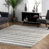 Striped Kelsi Gray Rug - NuLOOM