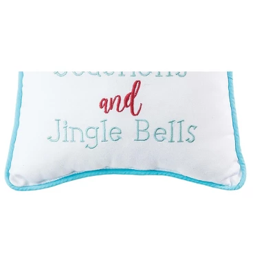 C&F Home 10" X 10" Seashells And Jingle Bells Embroidered Christmas Holiday Throw Pillow 4 C&F Home 10" X 10" Seashells And Jingle Bells Embroidered Christmas Holiday Throw Pillow - Image 2