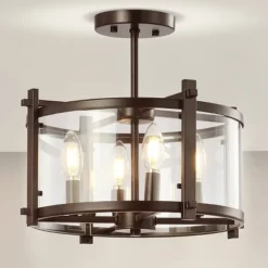15" Iron And Glass Hampdon Modern Drum LED Flush Mount Black - Jonathan Y 11 15" Iron And Glass Hampdon Modern Drum LED Flush Mount Black - Jonathan Y -Home Decoration GUEST 2ebdb6b8 ae90 40e5 bf6c b00c8c811aec