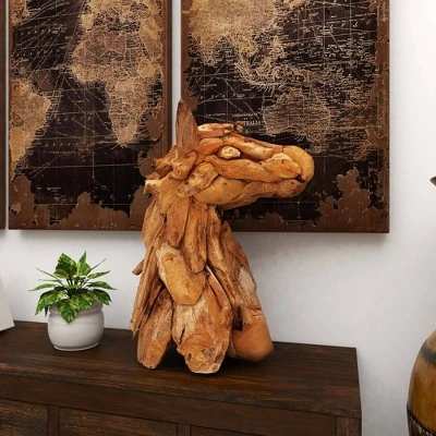 Amazing Animals Rustic Horse Head Sculpture (24") - Olivia & May 13 Amazing Animals Rustic Horse Head Sculpture (24") - Olivia & May - Image 11