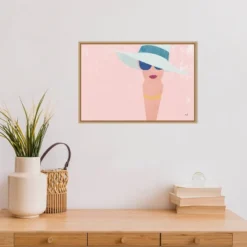 23" X 16" Fashion Forward Woman By Moira Hershey Framed Canvas Wall Art - Amanti Art -Home Decoration GUEST 30bd09da 577b 419e adf1 f2ed4bbc0260