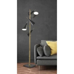 71.5" Owen Tree Lamp Black - Adesso -Home Decoration GUEST 30cde228 e613 40cf 8e51 6b0c4fd835da