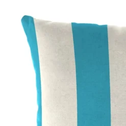 Set Of 2 16" X 16" Outdoor Throw Pillows Washed Turquoise White - Jordan Manufacturing -Home Decoration GUEST 3117d1d9 9475 40e8 a11f 66d772d2cd8a