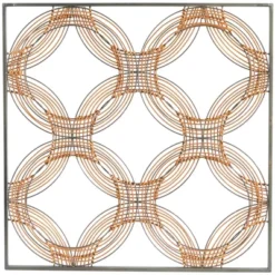 Metal Geometric Quatrefoil Wall Decor With Black Frame Brown - The Novogratz -Home Decoration GUEST 316eb364 58c3 4a83 b701 2ba94ec2c091