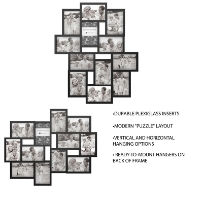 Hastings Home Collage Photo Frame Display For 12 Pictures - Black 5 Hastings Home Collage Photo Frame Display For 12 Pictures - Black - Image 3