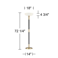 Possini Euro Design Modern Torchiere Floor Lamp Light Blaster LED 72.25" Tall Antique Brass And Matte Black Opal Glass For Living Room Bedroom 16 Possini Euro Design Modern Torchiere Floor Lamp Light Blaster LED 72.25" Tall Antique Brass And Matte Black Opal Glass For Living Room Bedroom -Home Decoration GUEST 33d3cc3d 06e9 42bb b86e e88f18ba922e