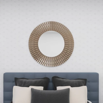 Wood Starburst Wall Mirror Silver - Olivia & May 11 Wood Starburst Wall Mirror Silver - Olivia & May - Image 9