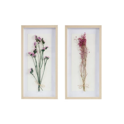 2pc Avant Garden Floral Shadowbox Set Natural - Madison Park 4 2pc Avant Garden Floral Shadowbox Set Natural - Madison Park - Image 2