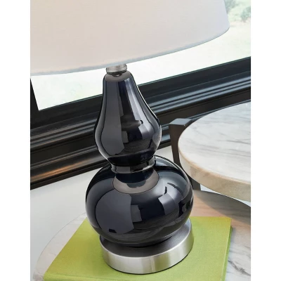 Makana Glass Table Lamp Navy - Signature Design By Ashley 4 Makana Glass Table Lamp Navy - Signature Design By Ashley - Image 2
