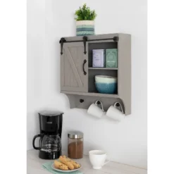 18" X 8" X 20" Decorative Farmhouse Cabinet With Barn Door And 3 Knobs Gray - Kate & Laurel All Things Decor 11 18" X 8" X 20" Decorative Farmhouse Cabinet With Barn Door And 3 Knobs Gray - Kate & Laurel All Things Decor -Home Decoration GUEST 390a18b9 0fcc 4d8e 81e6 fb39ecf92b9d