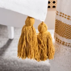 Polli Throw Blanket - Mustard Yellow/Beige - 50" X 60" - Safavieh 8 Polli Throw Blanket - Mustard Yellow/Beige - 50" X 60" - Safavieh -Home Decoration GUEST 392be659 145f 492b 9cc9 f178936e864a