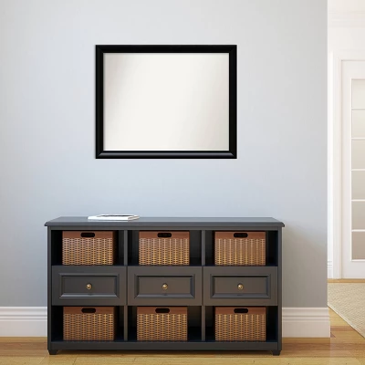 31" X 25" Non-Beveled Steinway Black Scoop Wood Wall Mirror - Amanti Art 7 31" X 25" Non-Beveled Steinway Black Scoop Wood Wall Mirror - Amanti Art - Image 5