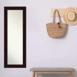 19" X 53" Non-Beveled Coffee Bean Brown Full Length On The Door Mirror - Amanti Art 17 19" X 53" Non-Beveled Coffee Bean Brown Full Length On The Door Mirror - Amanti Art -Home Decoration GUEST 3bcfa684 d914 4af6 8bbb 663fe99ad674