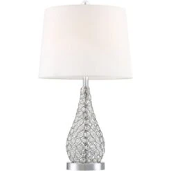 360 Lighting Sergio Modern Accent Table Lamps 23 1/2" High Set Of 2 Acrylic Chrome USB Charging Port White Drum For Bedroom Living Room Bedside Desk 17 360 Lighting Sergio Modern Accent Table Lamps 23 1/2" High Set Of 2 Acrylic Chrome USB Charging Port White Drum For Bedroom Living Room Bedside Desk -Home Decoration GUEST 3d608808 3ba7 4e26 a7d0 3bc2d1e50e10