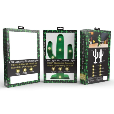 CIAO Tech Cactus Shaped Night Light Table Lamp LED Light For Kids' Room 5 CIAO Tech Cactus Shaped Night Light Table Lamp LED Light For Kids' Room - Image 3