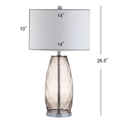 26.5" Glass/Metal Juliette Table Lamp (Includes Energy Efficient Light Bulb) - JONATHAN Y 5 26.5" Glass/Metal Juliette Table Lamp (Includes Energy Efficient Light Bulb) - JONATHAN Y - Image 3