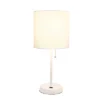 19.5" Bedside USB Port Feature Metal Table Desk Lamp White With Fabric Shade - Creekwood Home -Home Decoration GUEST 3ecb045f 6f5e 48fd 8d00 80230c0fced7