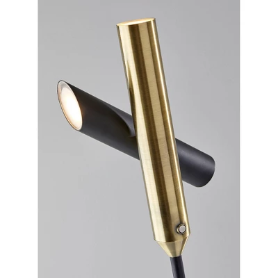 LED Vega Torchiere Black/Brass (Includes LED Light Bulb) - Adesso 8 LED Vega Torchiere Black/Brass (Includes LED Light Bulb) - Adesso - Image 6