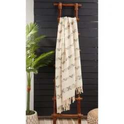 Saro Lifestyle Throw Blanket With Woven Stripes And Dots -Home Decoration GUEST 40f8740a bec8 41d0 91c2 b010f3102c75