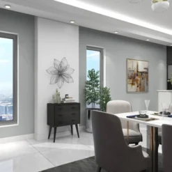 Modern Metal Floral 3D Wire Wall Decor With Crystal Embellishments Black - Olivia & May 19 Modern Metal Floral 3D Wire Wall Decor With Crystal Embellishments Black - Olivia & May -Home Decoration GUEST 41383433 538a 418a b5c6 09a7059d4171