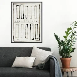 22" X 30" Batik Block Flag I By Jennifer Paxton Parker Framed Canvas Wall Art Black - Amanti Art 13 22" X 30" Batik Block Flag I By Jennifer Paxton Parker Framed Canvas Wall Art Black - Amanti Art -Home Decoration GUEST 416b6201 c898 4671 b50f e1e9a55d0a70