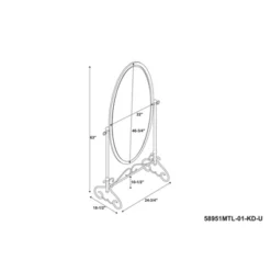 Clarisse Metal Mirror Brown - Linon -Home Decoration GUEST 41c4a5b4 ca50 418f 95ee 9fe68dc991d7