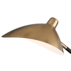 360 Lighting Colborne Modern Mid Century Desk Table Lamp 28" Tall Antique Brass Black With USB Charging Port LED For Bedroom Living Room Bedside Kids -Home Decoration GUEST 41f1a6ca 7ef8 4232 8f46 74c25d4d5700