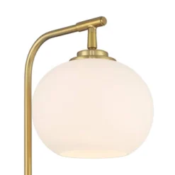 Possini Euro Design Barclay Modern Desk Lamp 23" High Warm Gold With USB Charging Port Frosted Glass Shade For Bedroom Living Room Bedside Office Kids -Home Decoration GUEST 440df0e4 c499 4d7c b59b 3d2e0642c2b5