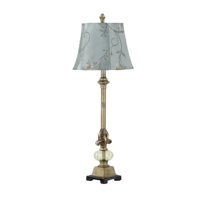 Polystone Buffet Lamp With Tapered Shade Gold - Olivia & May 9 Polystone Buffet Lamp With Tapered Shade Gold - Olivia & May - Image 7