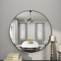 Contemporary Wood Round Wall Mirror - Olivia & May 25 Contemporary Wood Round Wall Mirror - Olivia & May -Home Decoration GUEST 48203ddd abde 49ed a150 73e57056045d