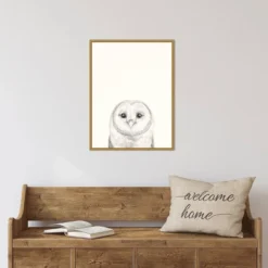 18" X 24" Animal Mug III Owl By Victoria Borges Framed Canvas Wall Art Gold - Amanti Art -Home Decoration GUEST 48e7e329 ecb1 482e b7fc 067dfa71819b