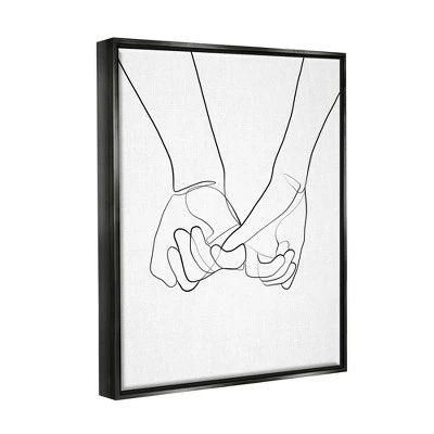 Stupell Industries Fluid Line Abstract Couple Holding Hands Black White 4 Stupell Industries Fluid Line Abstract Couple Holding Hands Black White - Image 2
