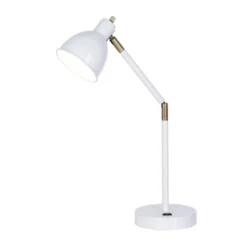 23" Mid-Century Adjustable Metal Desk Lamp With Power Outlet White - Cresswell Lighting 10 23" Mid-Century Adjustable Metal Desk Lamp With Power Outlet White - Cresswell Lighting -Home Decoration GUEST 4a0db324 7678 4be4 8e8d 1bde9bad4486