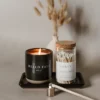 Sweet Water Decor Hello Fall 12oz Black Stoneware Jar Candle -Home Decoration GUEST 4b8a3907 41ea 4ddb 9bee fc315c638b4d