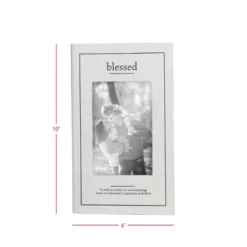 4X6 Inch "Blessed" Picture Box White Fabric, MDF & Glass By Foreside Home & Garden 17 4X6 Inch "Blessed" Picture Box White Fabric, MDF & Glass By Foreside Home & Garden -Home Decoration GUEST 4c07cdba 81ca 42c4 8117 229c0183ffdc