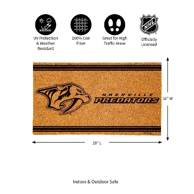 Evergreen Nashville Predators Logo Turf Mat, Brown- 28 X 16 Inches Indoor Outdoor Doormat 4 Evergreen Nashville Predators Logo Turf Mat, Brown- 28 X 16 Inches Indoor Outdoor Doormat - Image 2