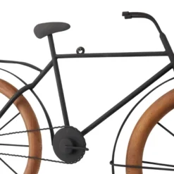 Metal Bike Wall Decor With Wood Wheels Brown - Olivia & May -Home Decoration GUEST 4cd95680 d574 48dd 8a7e 91852b7edde4