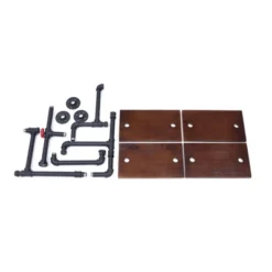 44.5" X 27.6" Tiered Horizontal Industrial Pipe Wall Shelf Brown/Black - Danya B. -Home Decoration GUEST 4d73612c 99a8 4f8a 8ed2 7a9399869393