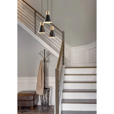 15" Metal Apollo Pendant (Includes Energy Efficient Light Bulb) Black - JONATHAN Y 7 15" Metal Apollo Pendant (Includes Energy Efficient Light Bulb) Black - JONATHAN Y - Image 5