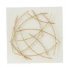 24" X 24" Metal Abstract Overlapping Lines Wall Decor With White Backing White - CosmoLiving By Cosmopolitan