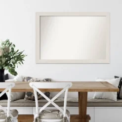 40" X 28" Non-Beveled Rustic Plank White Narrow Wall Mirror - Amanti Art 14 40" X 28" Non-Beveled Rustic Plank White Narrow Wall Mirror - Amanti Art -Home Decoration GUEST 51a35ed5 a7a3 47cf 8542 33b27895edff