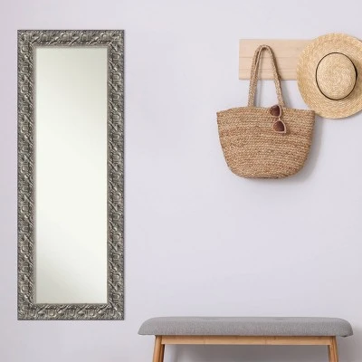 20" X 54" Non-Beveled Silver Luxor Wood On The Door Mirror - Amanti Art 10 20" X 54" Non-Beveled Silver Luxor Wood On The Door Mirror - Amanti Art - Image 8