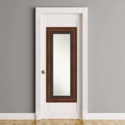 24" X 58" Non-Beveled Decorative Bronze Full Length On The Door Mirror - Amanti Art -Home Decoration GUEST 53d606b3 4c60 415b ae68 815a655f95e5