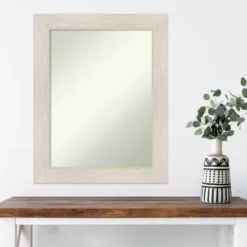 23" X 29" Non-Beveled Hardwood Whitewash Wood Wall Mirror - Amanti Art 15 23" X 29" Non-Beveled Hardwood Whitewash Wood Wall Mirror - Amanti Art -Home Decoration GUEST 5443391c 3bcc 4b7b 905d 414c4aa4caff