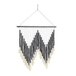 Wood Macrame Beaded Wall Decor With Fringe Tassels - Olivia & May 10 Wood Macrame Beaded Wall Decor With Fringe Tassels - Olivia & May -Home Decoration GUEST 5588fe1e 1f18 423a 9e4e dcf184dc73df