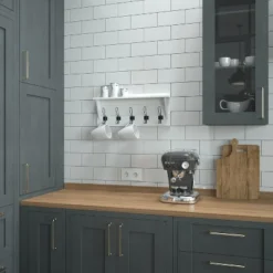 Flash Furniture Daly Wall Mounted 24 Inch Solid Pine Wood Storage Rack With Upper Shelf And 5 Hooks For Entryway, Kitchen, Bathroom, Solid White 14 Flash Furniture Daly Wall Mounted 24 Inch Solid Pine Wood Storage Rack With Upper Shelf And 5 Hooks For Entryway, Kitchen, Bathroom, Solid White -Home Decoration GUEST 55d6b3b4 28a2 444a b0a7 371edfe1945c