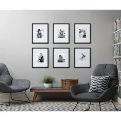 17.5" X 21.5" Matted To 8" X 10" Calter Wall FrameBlack - Kate And Laurel -Home Decoration GUEST 57d266fd 1721 4ad8 836b 28e755f463b5