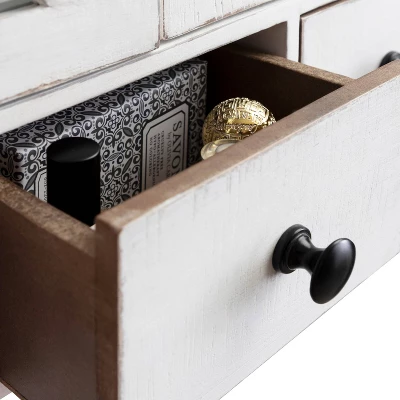 21" X 6" X 20" Hutchins Decorative Rustic Wood Wall Cabinet White - Kate & Laurel All Things Decor 8 21" X 6" X 20" Hutchins Decorative Rustic Wood Wall Cabinet White - Kate & Laurel All Things Decor - Image 6