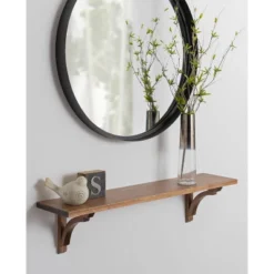 36" Corblynd Traditional Wood Wall Shelf Rustic Brown - Kate & Laurel All Things Decor -Home Decoration GUEST 5916a0ea c577 4fa6 876d 25dbe740f8b1