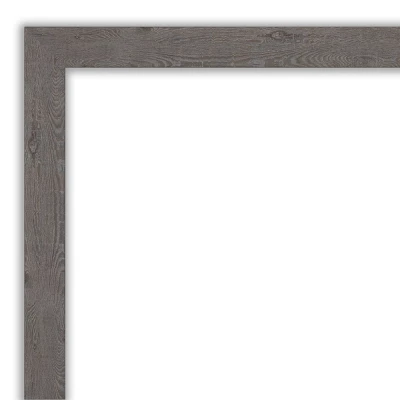 32" X 26" Non-Beveled Rustic Plank Gray Narrow Wall Mirror - Amanti Art 4 32" X 26" Non-Beveled Rustic Plank Gray Narrow Wall Mirror - Amanti Art - Image 2